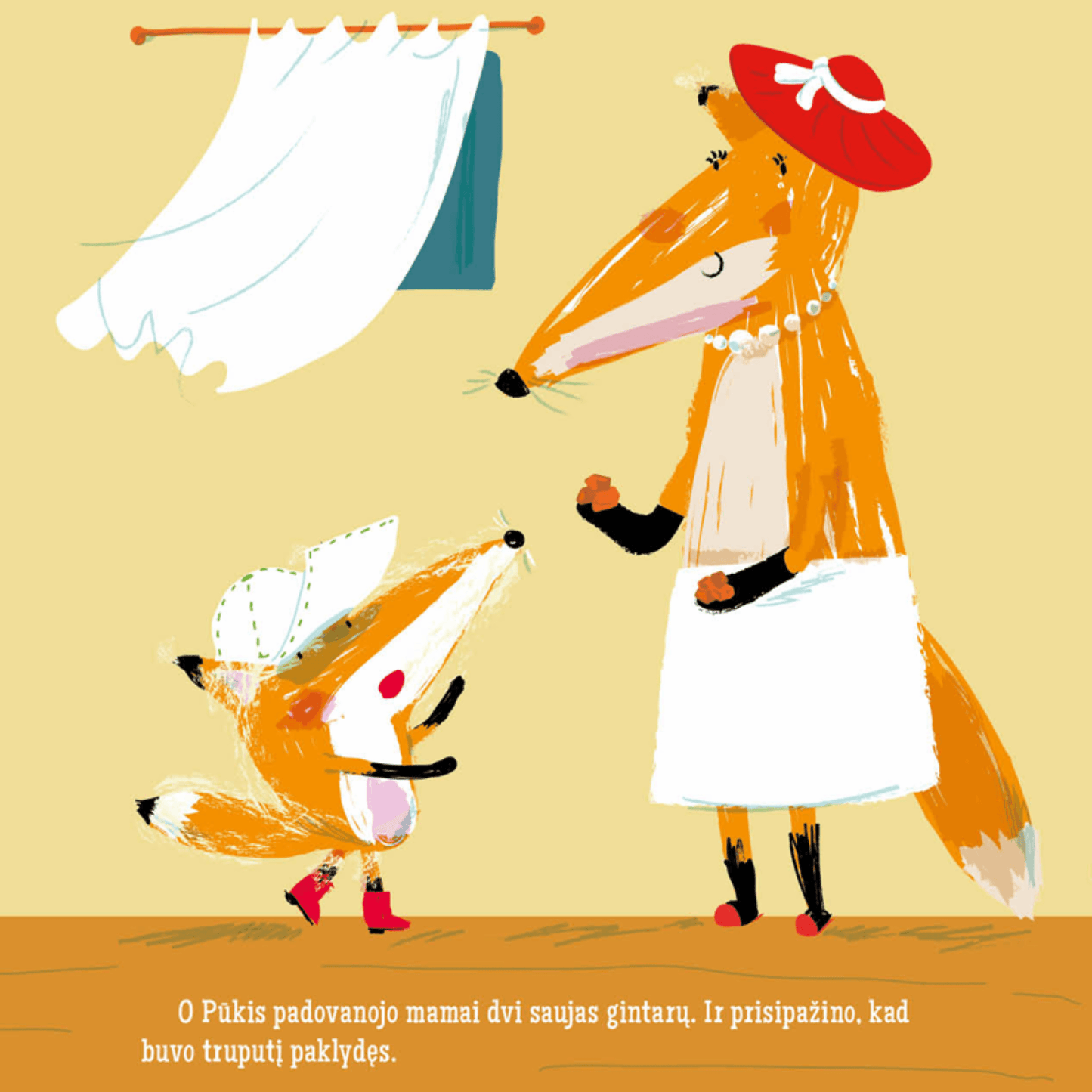 lapiukas ir pasipuosusi mama lape